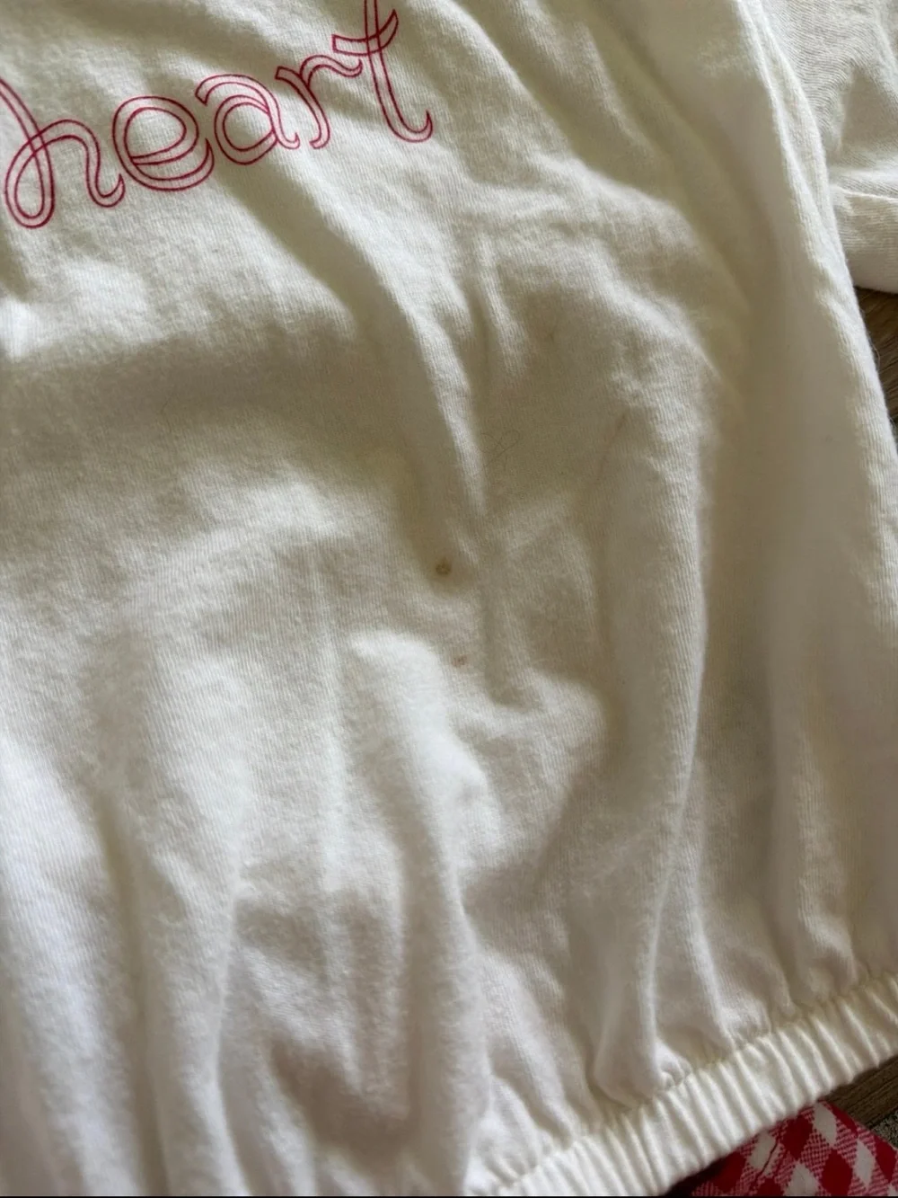 Old Navy Sweetheart White Crop Tee & Red Gingham Shorts Set